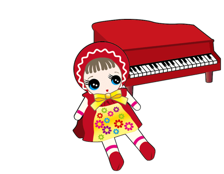 人形とピアノ